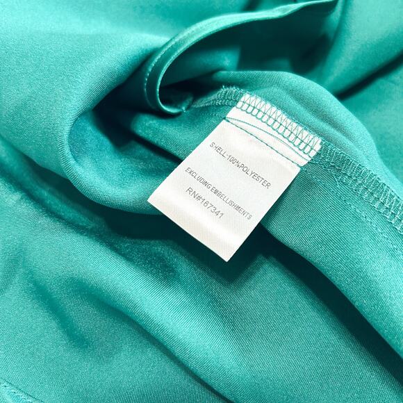 NWT Hello Molly Show Up For You Satin One Shoulder Mini Dress Green Size 4 - Picture 8 of 8